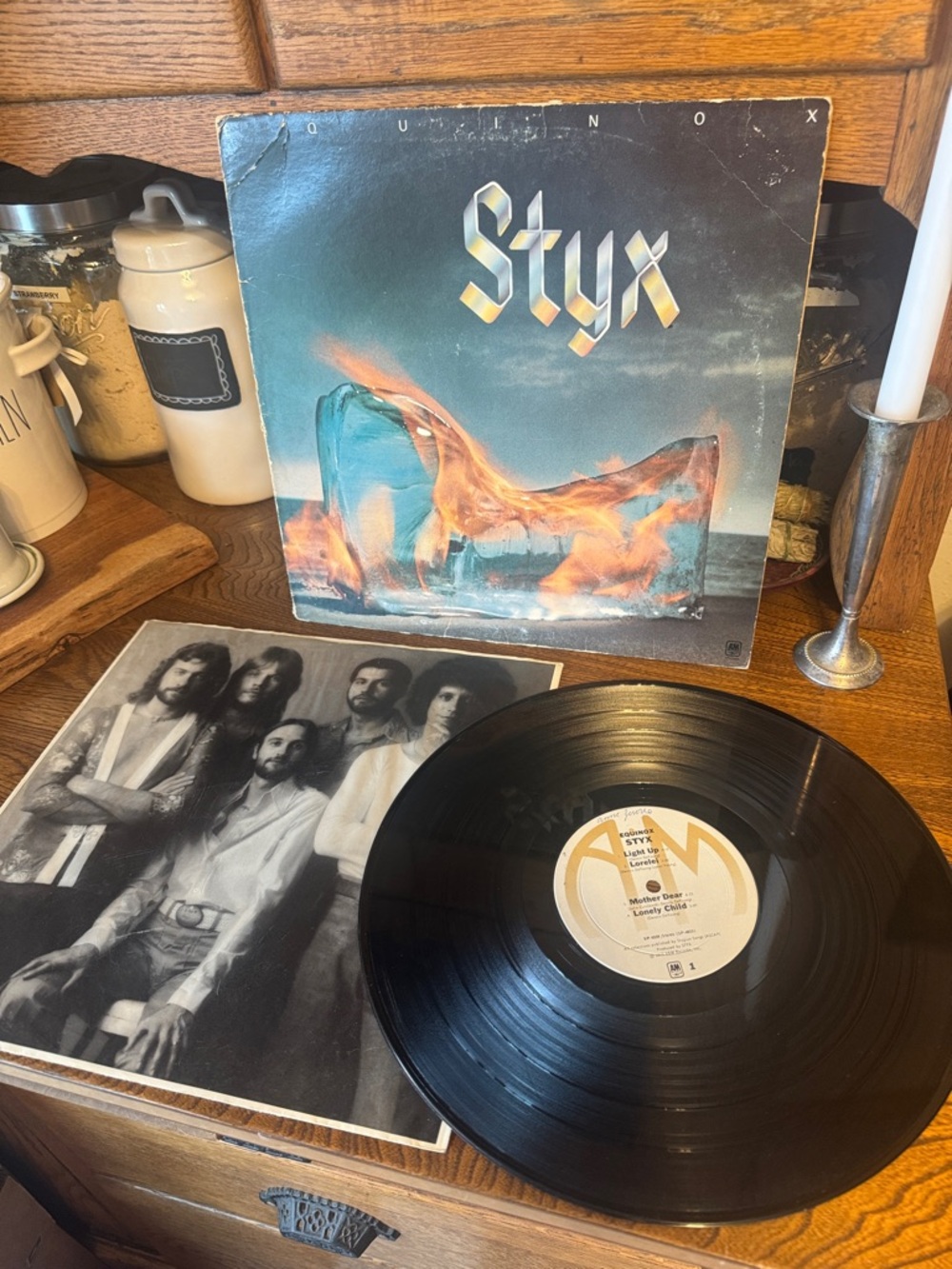 Vintage 1975 Styx Equinox Vinyl Record with Album Cover